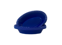 צלחת פלסטיק קסרול color ארוז 18 יח' - כחול 
